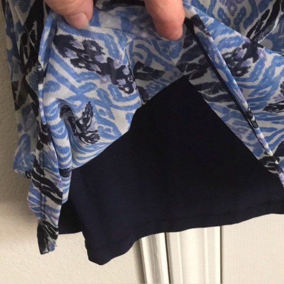 INC Blouse, EUC, Blue, Size L, Beads & Keyhole Neckline - Picture 10 of 13